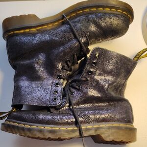 Dr. Martens Shimmering Black Lace-Up Boots
